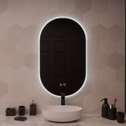 50x80cm овално LED огледало, Lexort Touch, система за размразяване, размито