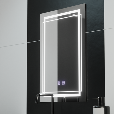 Правоъгълно светодиодно огледало, 50x70cm, Koven Touch, Descantile System, Dimable