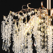 Кристален полилей Fiamma, 6x E14, диаметър 45 cm, злато