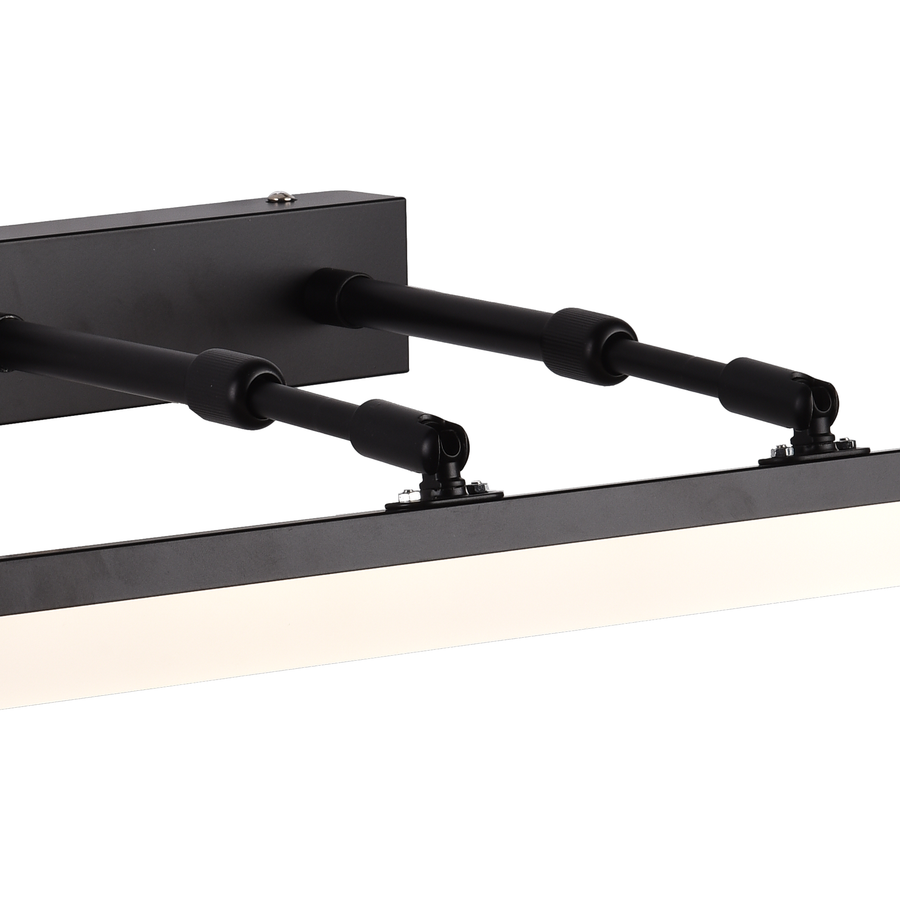 Стенна LED лампа за баня MALAWI, 7W, линейна, Неутрална светлина, Черна