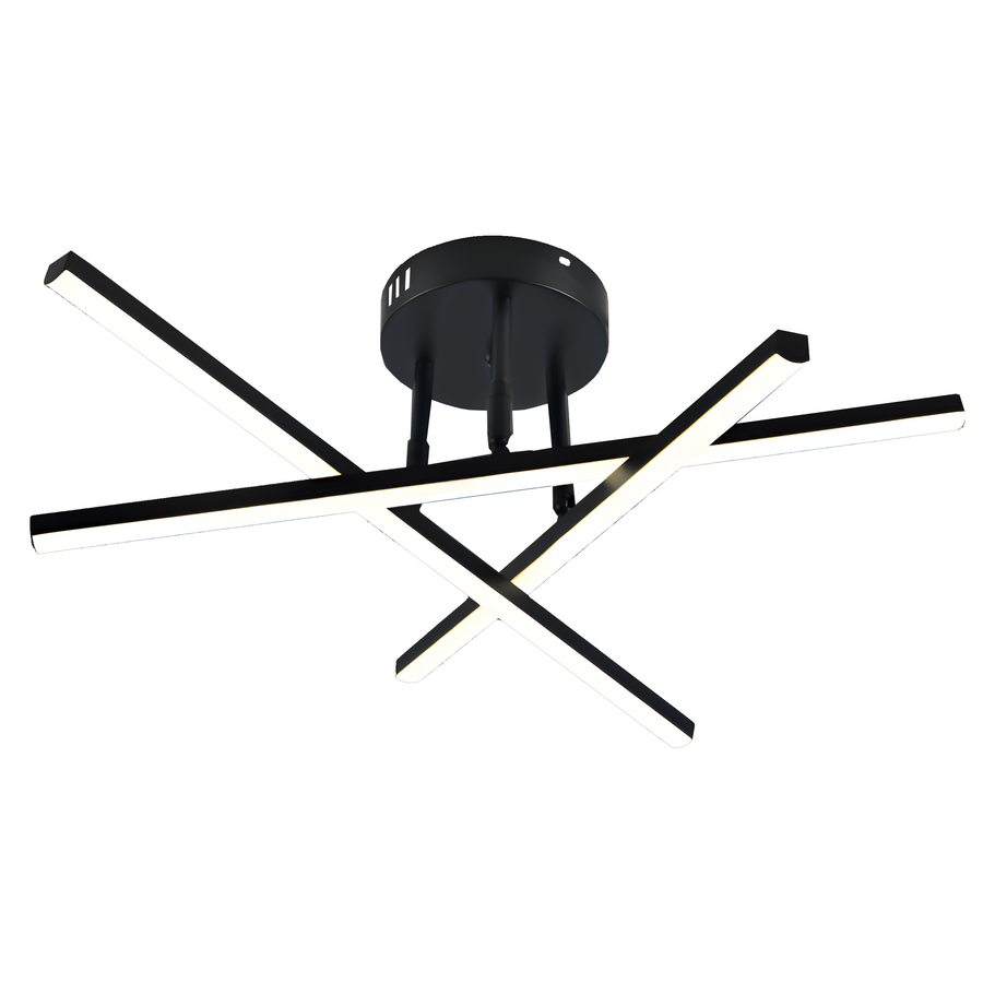 LED полилей с 40W дистанционно управление, 3 елемента, линейни, студени/горещи/неутрални, нестабилни, черни