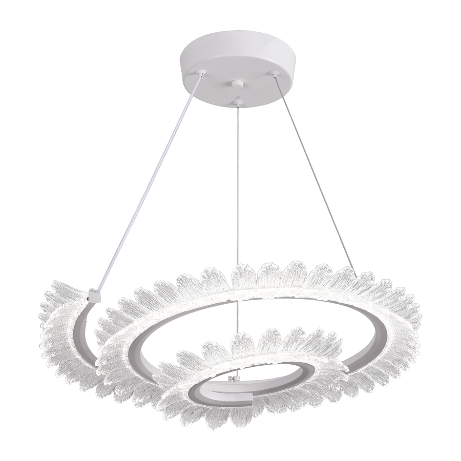 LULUS LED PRISM LUMINIS, CRYSTAL and METAL, 210W, 4 кръга, химируем, регулируема височина, студена/гореща/неутрална светлина, луксозно осветление