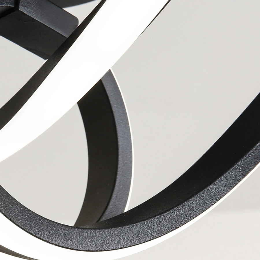 LED LED Vertex Pulse, 24W, вълнообразна, студена/гореща/неутрална светлина, черна