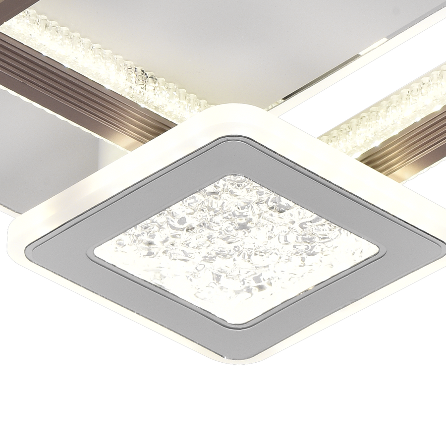 LED LED NYXORA 51W, 3 квадрата, студена/гореща/неутрална светлина, черно