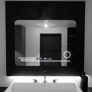 Правоъгълното светодиодно огледало 80x60cm fortaleza motionglow marcello размразяваща система термометър и часовник козметичен вълк