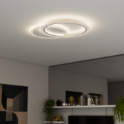 LED полилей с дистанционно управление на Люси, 40W, 2 кръга, студ/гореща/неутрална светлина, лъч, бяло