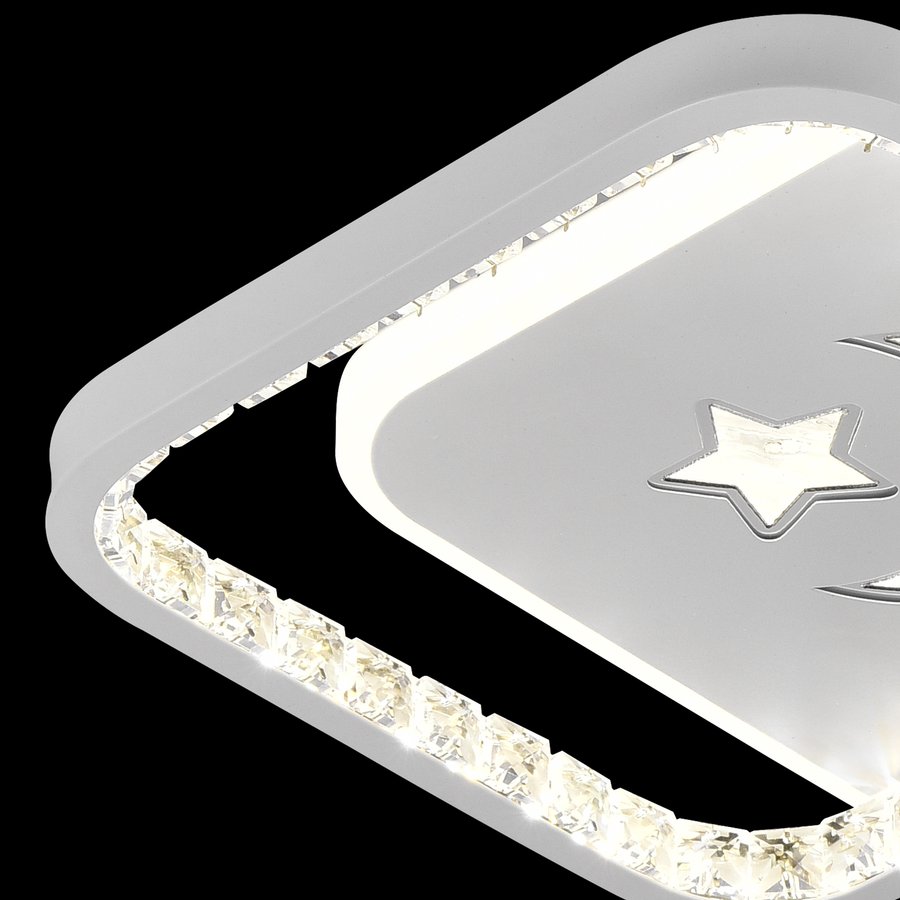 PERU LED полилей 39W, 2 квадрата, студена/топла/неутрална светлина, черен