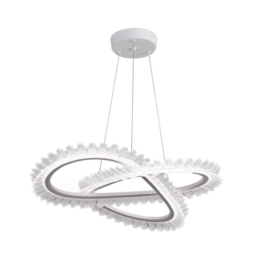 LULUS LED PRISM LUMINIS, CRYSTAL and METAL, 210W, 4 кръга, химируем, регулируема височина, студена/гореща/неутрална светлина, луксозно осветление