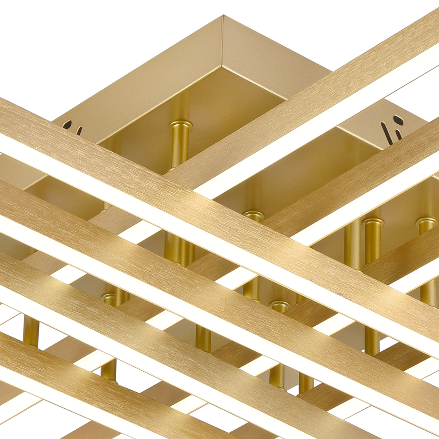 LED полилей с дистанционно управление LINEX, 109W, светлина 3000K/4000K/6000K, димируем, златен