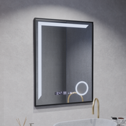 LED огледално сензор Motionglow Francesca 80x60 cm студена светлина/студ/неутра Намираща система Debrosting Clock Marcello Funghhi Collection