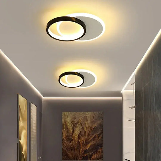 SMALON LED стенна лампа 26W, 2 кръга, студена/топла/неутрална светлина, черно бял LED полилей Заглавие по подразбиране Alessandro Design