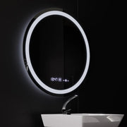 Кръгло светодиодно огледало, 80см, Celeste Motionglow Marcello, система за размразяване, часовник и термометър, подразбиращ се