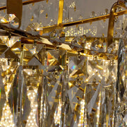 CHANDELIER CRYSTAL TOPKAPI ELEGANZA 8X E14, диаметър 49 cm, лъскаво злато, регулируема височина