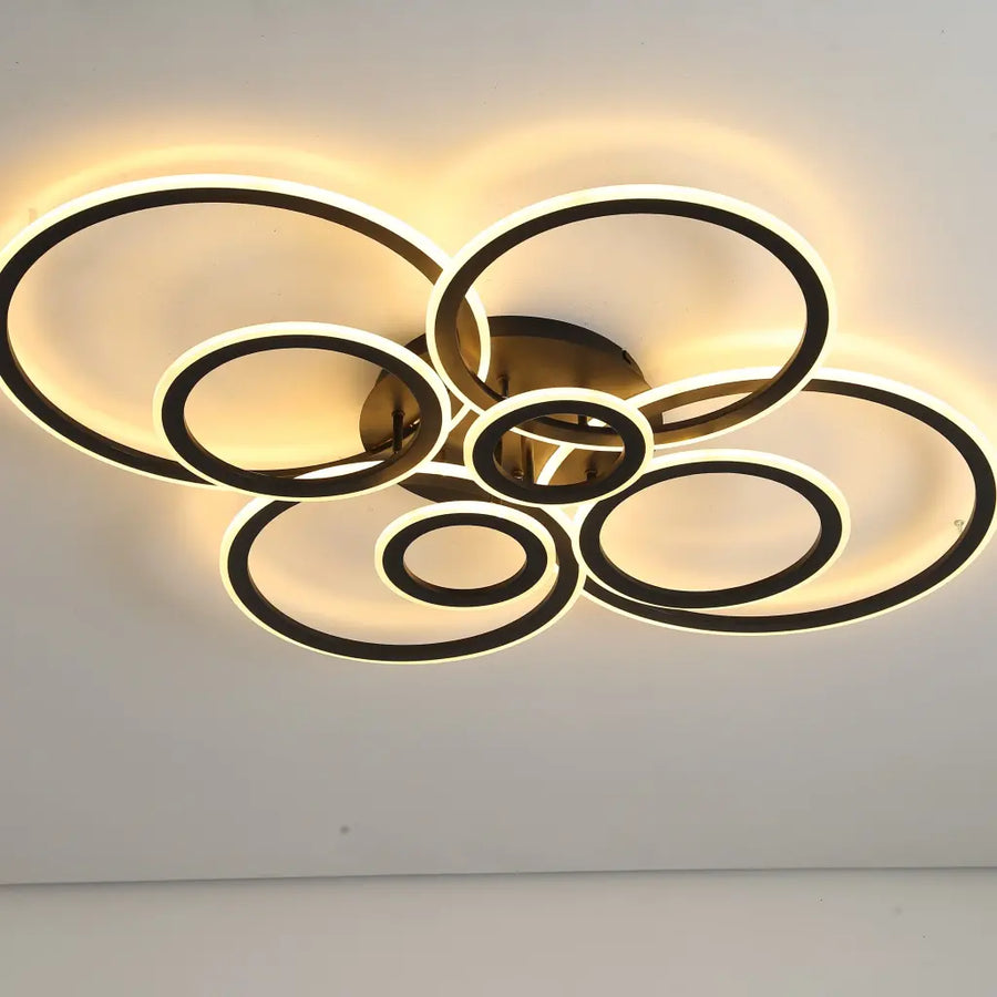 LED полилей с дистанционно управление на Бети 130W, 8 кръга, студена/гореща/неутрална светлина, нестабилна, черна