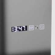 Правоъгълно светодиодно огледало, 45x140cm, радар на сензора Elena Marcello, Desbriation System, Clock & Thermomet
