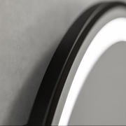 Кръгло LED огледало, 80 см, Celeste Majesté Noir Motionglow Marcello, система за размразяване, часовник и термометър, подразбиращ се