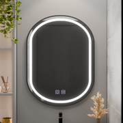 LED Touch Mirror внос на болест система 50x80 cm черна рамка за четка