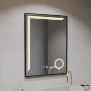 LED огледално сензор Motionglow Francesca 80x60 cm студена светлина/студ/неутра Намираща система Debrosting Clock Marcello Funghhi Collection