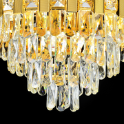 CHANDELIER CRYSTAL BRAN ELEGANZA 8XE14, 49cm DIAMETER, ГЛАСНО Злато, регулируема височина