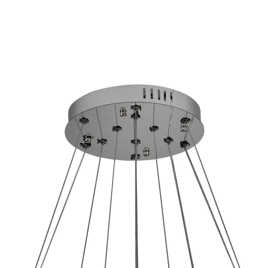 LULUS LED кристал с дистанционно управление със сребърен Latifah 118W