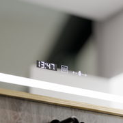 Правоъгълно светодиодно огледало, 50x70см, eclat motionglow marcello, система за размразяване, часовник и термометър, козметичен луп