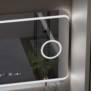 Правоъгълно светодиодно огледало, 120x80см, дефиниция Motionglow Marcello, система за инвалидиране, часовник и термометър, козметично увеличение