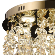 Кристален LED полилей LLC213/400GD кръгъл, 22W, студена/топла/неутрална светлина, кристал, злато