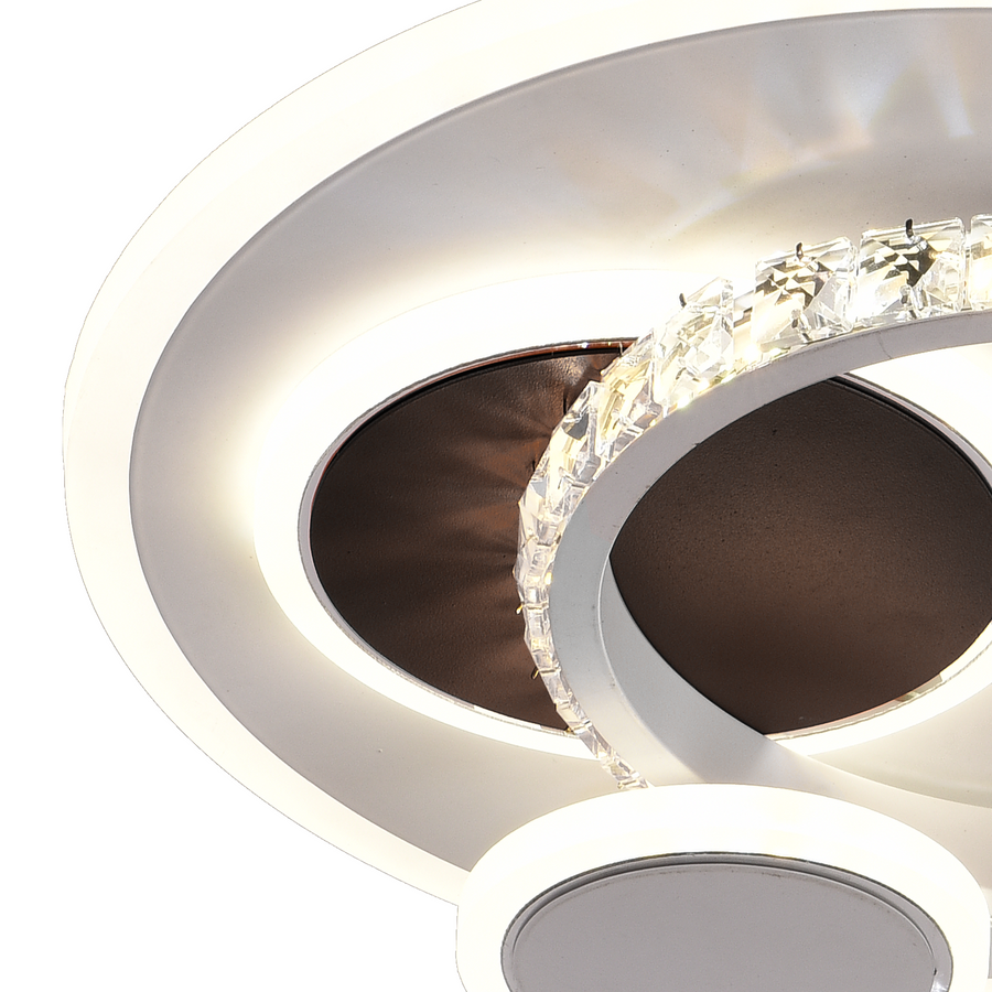 Heliox Crystal LED полилей, 43W, 4 кръга, студена/гореща/неутрална светлина, бяла