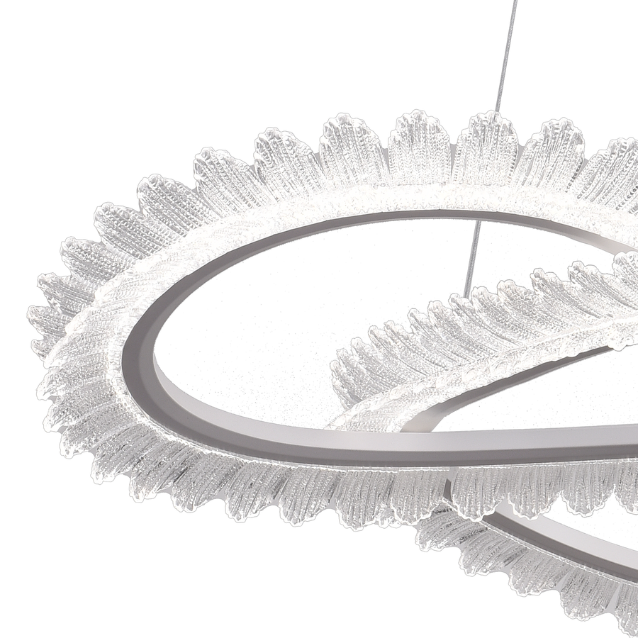 LULUS LED PRISM LUMINIS, CRYSTAL and METAL, 210W, 4 кръга, химируем, регулируема височина, студена/гореща/неутрална светлина, луксозно осветление