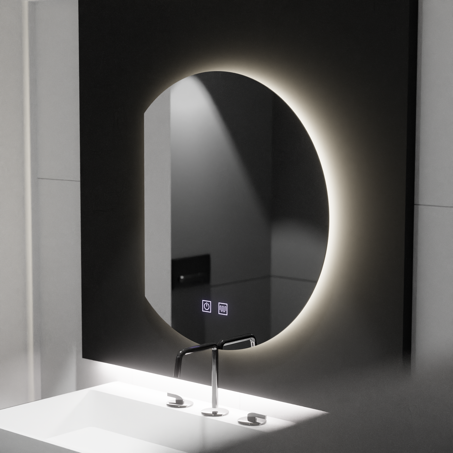 54x60 Semiluna LED огледало - Arcana Touch Dimabil System System