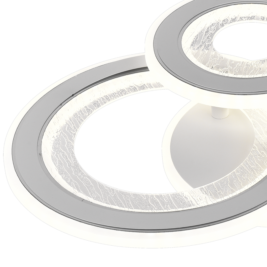 LED LED квадрат 36W, 3 кръга, студена/гореща/неутрална светлина, бяла