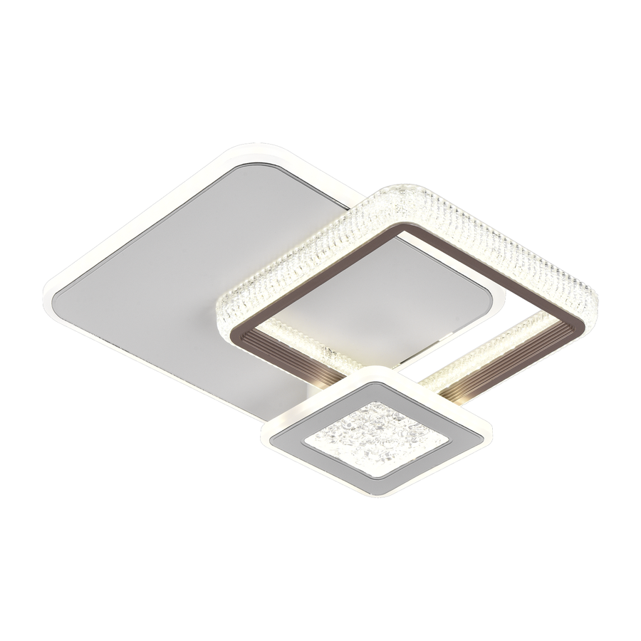 LED LED NYXORA 51W, 3 квадрата, студена/гореща/неутрална светлина, черно