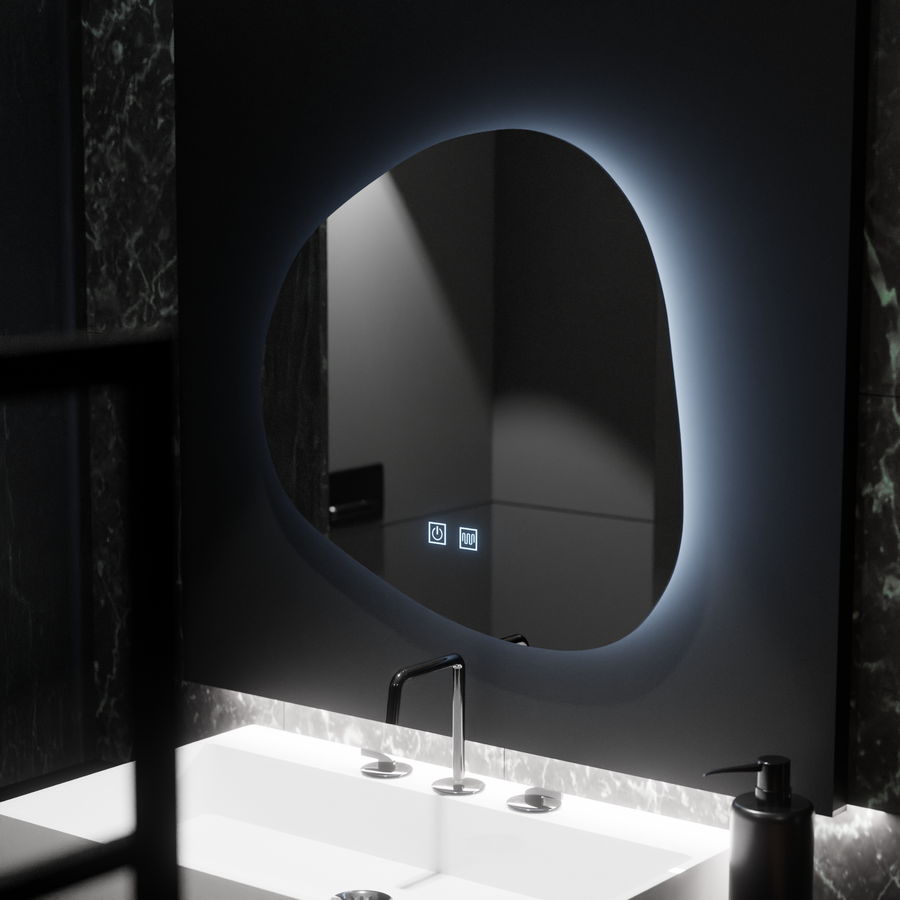 Organic LED Mirror 60x60cm, Touch Duna, Defrosting System, Dimable