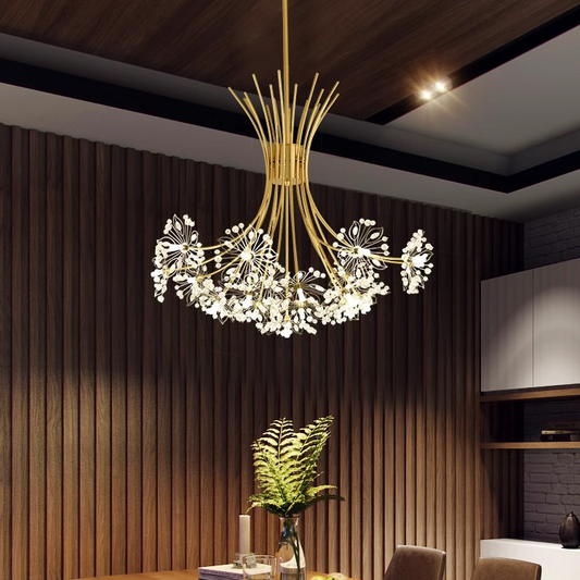 CHANDELIER ZETHOS CRYSTAL 13XG4 Злато, диаметър 49см