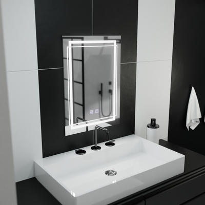 Правоъгълно светодиодно огледало, 50x70cm, Koven Touch, Descantile System, Dimable