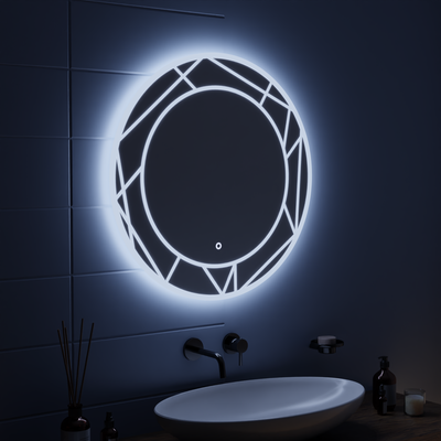 ASTRIX LED сензорно огледало, 60 см, димиране, система против запотяване