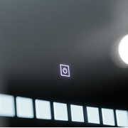 Правоъгълно светодиодно огледало, 80x60см, gid светлина основно докосване