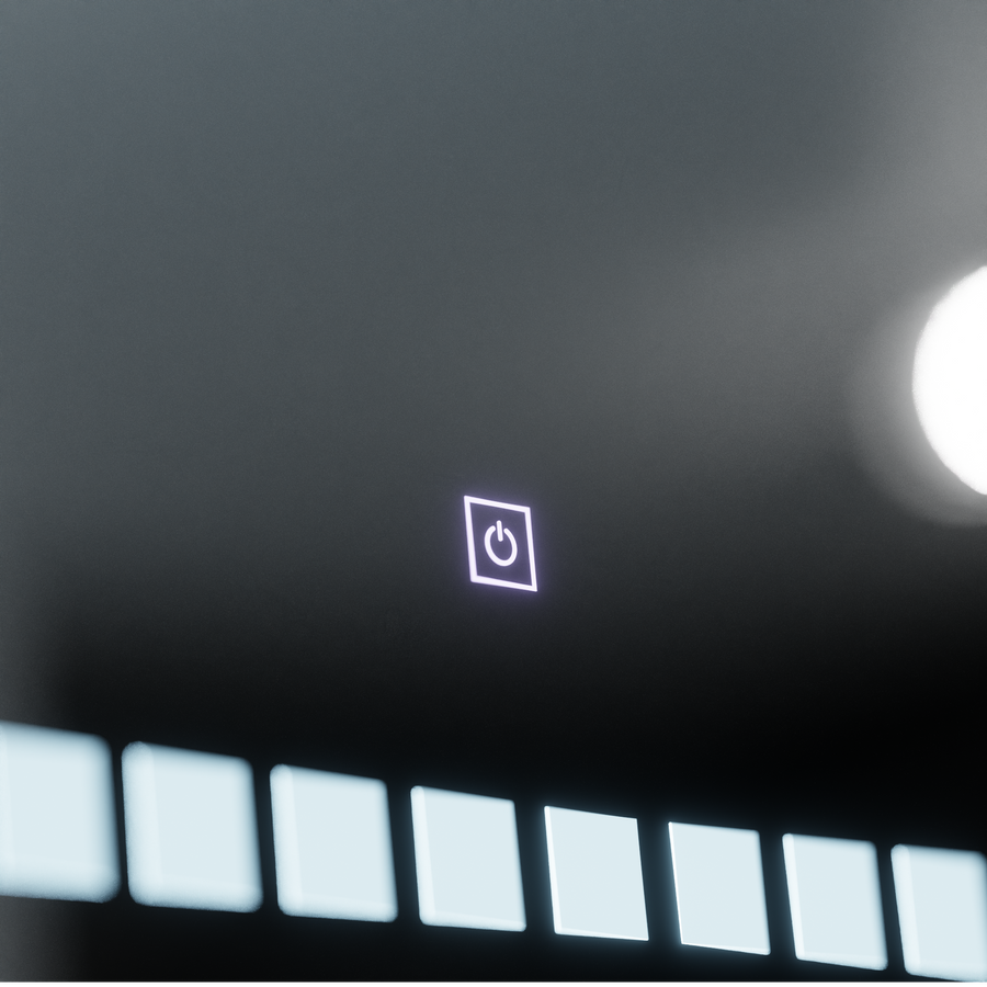 Правоъгълно светодиодно огледало, 80x60см, gid светлина основно докосване