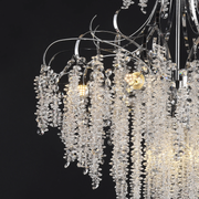 Кристален полилей Fiamma, 6x E14, диаметър 45 cm, злато