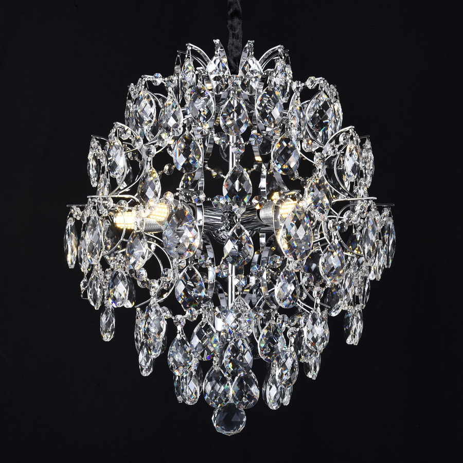 Кристален полилей Fiamma, 6x E14, диаметър 45 cm, злато