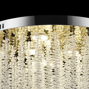 Кристален LED полилей LLC215/400WH кръгъл, 22W, студена/топла/неутрална светлина, кристал, злато
