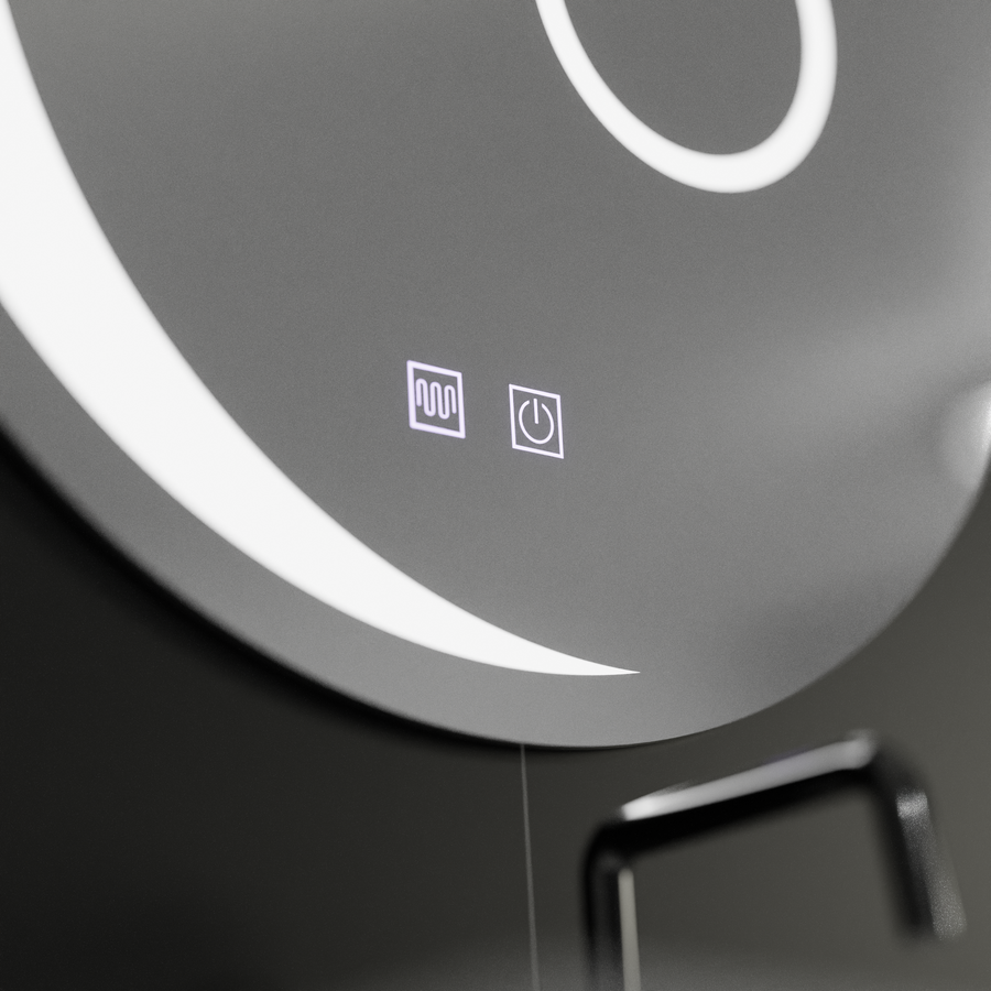Кръгло LED огледало, 70 см, Orbis Touch, система за деактивиране, DAISY