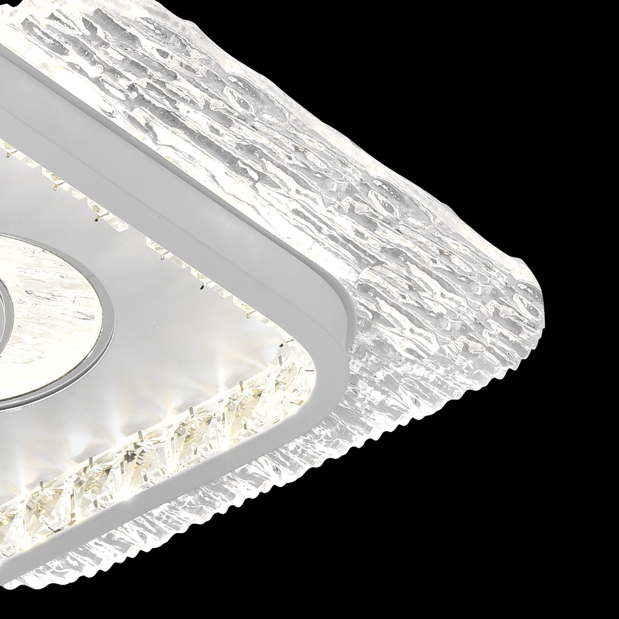 PERU LED полилей 39W, 2 квадрата, студена/топла/неутрална светлина, черен