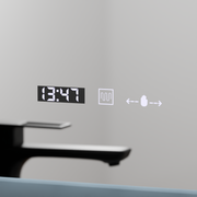 Правоъгълно светодиодно огледало 50x70cm Zampa Sensor Motionglow Marcello Clock Defrition System & Dimable термометър