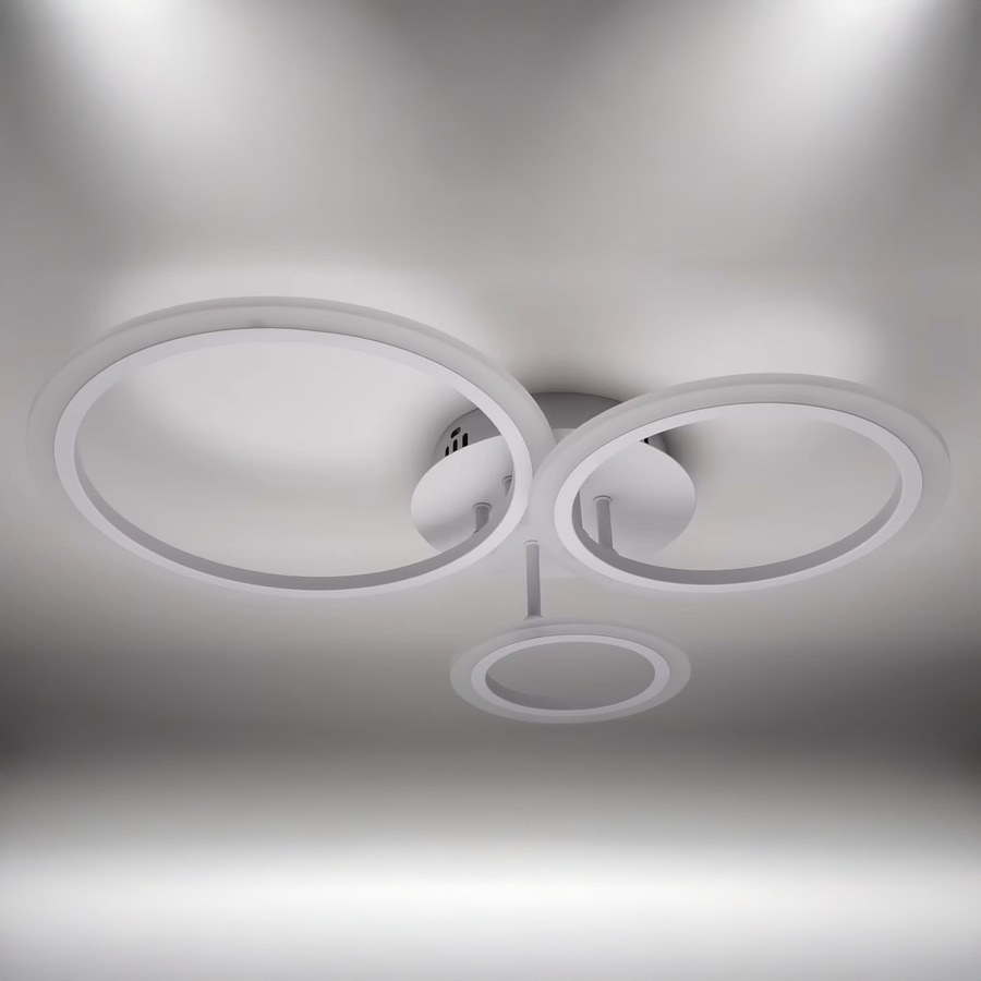 LED полилей с дистанционно управление на Betty 41W, 3 кръга, студ/гореща/неутрална светлина, нестабилен, бял