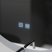 Органично LED огледало 80x60cm, Touch Fluido, система за деактивиране, маргаритка