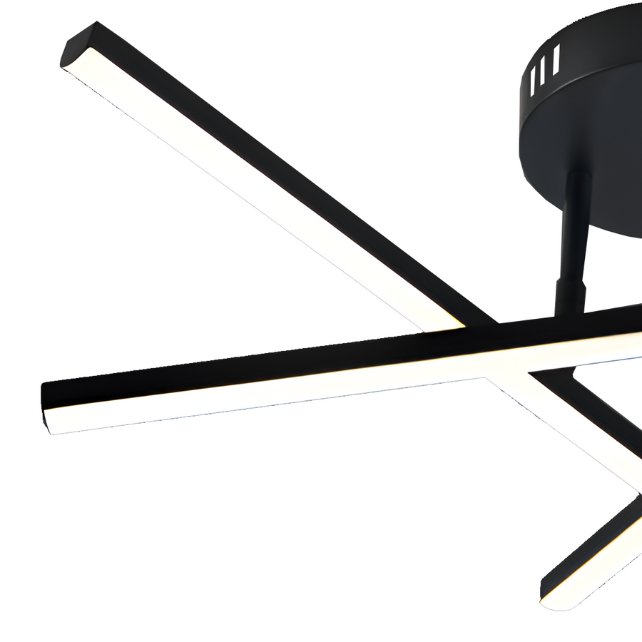 LED полилей с 40W дистанционно управление, 3 елемента, линейни, студени/горещи/неутрални, нестабилни, черни