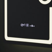 Правоъгълно светодиодно огледало, 60x80см, Eclat Motionglow Marcello, Clock & Thermometer, система за размразяване, козметичен луп