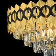 CHANDELIER CRYSTAL EVANGELINE GOLD 9XE14