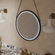 Кръгло LED огледало, 60см, основно докосване